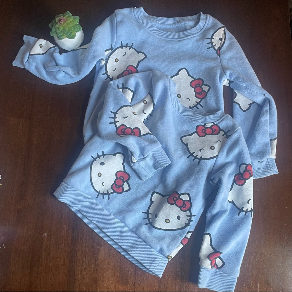 Hello Kitty Kids Blue, White & Pink Sweater Size 2T & 3T set bundle